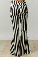 Load image into Gallery viewer, Stripe flare denim / black