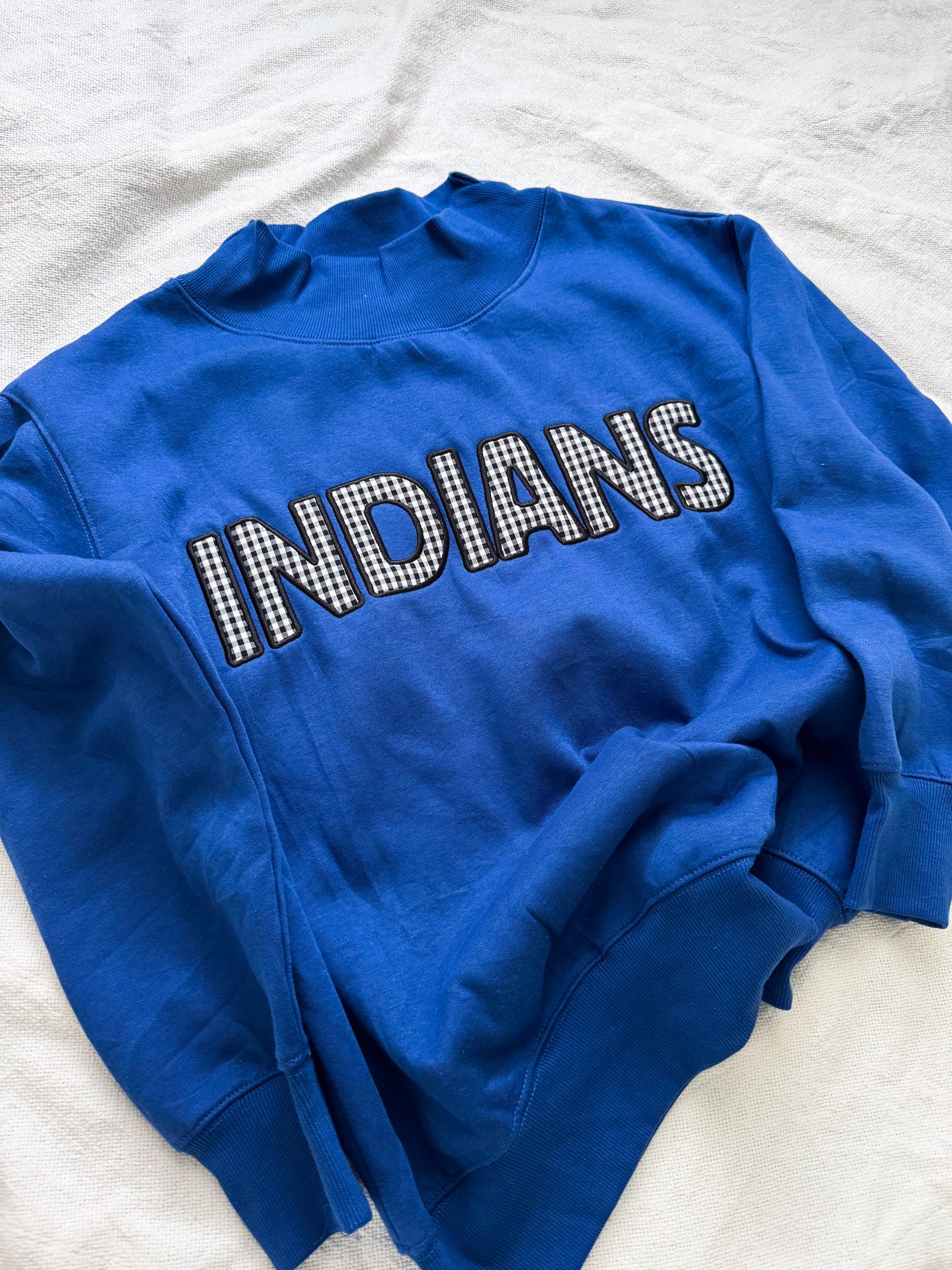 Indians Gingham Mockneck