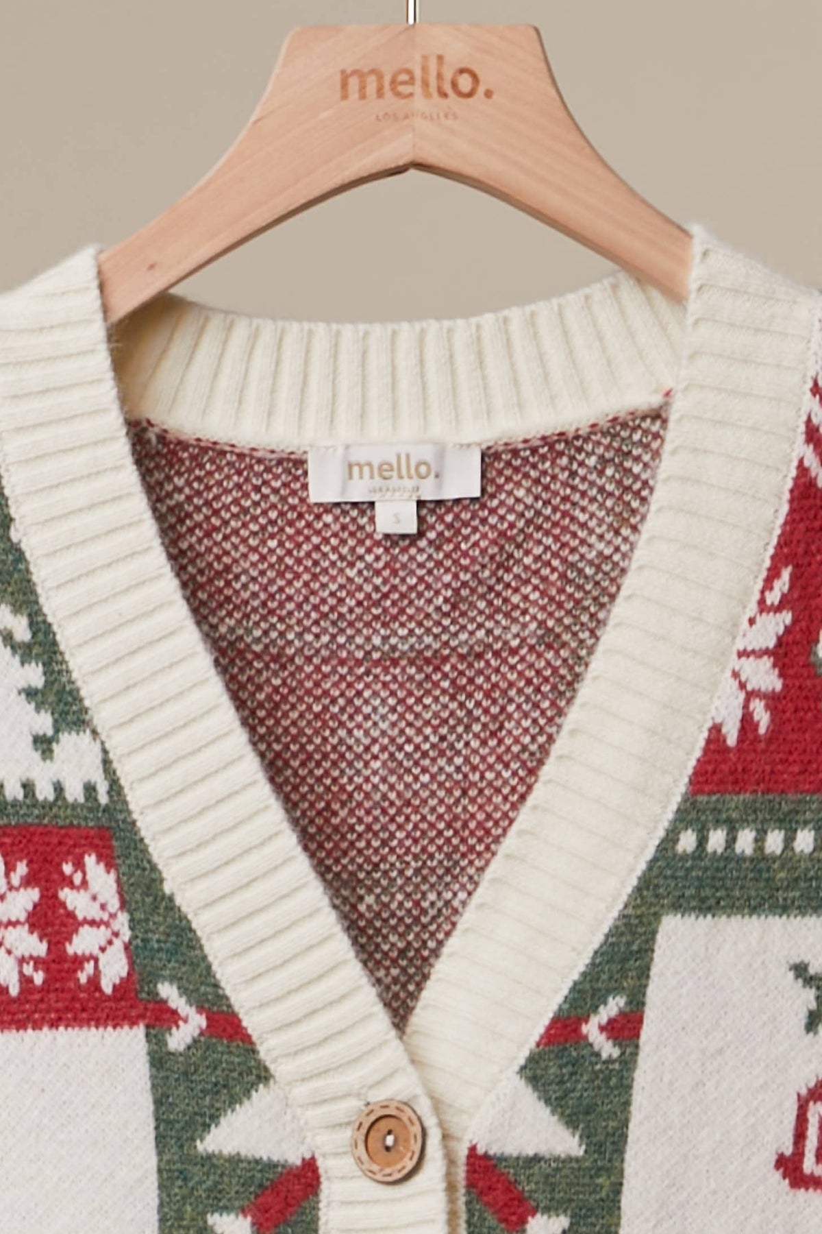 Christmas Pattern Knit Cardigan