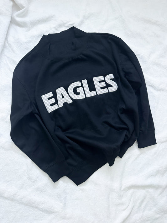 EAGLES Gingham Mockneck