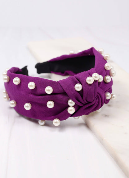 Apollo Headband with Pearls PURPLE