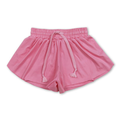 Blue kids girls activewear summer yoga shorts