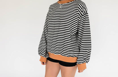 viral stripe halloween sweatshirt