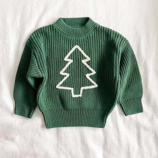 TREE hand embroidered sweater PREORDER