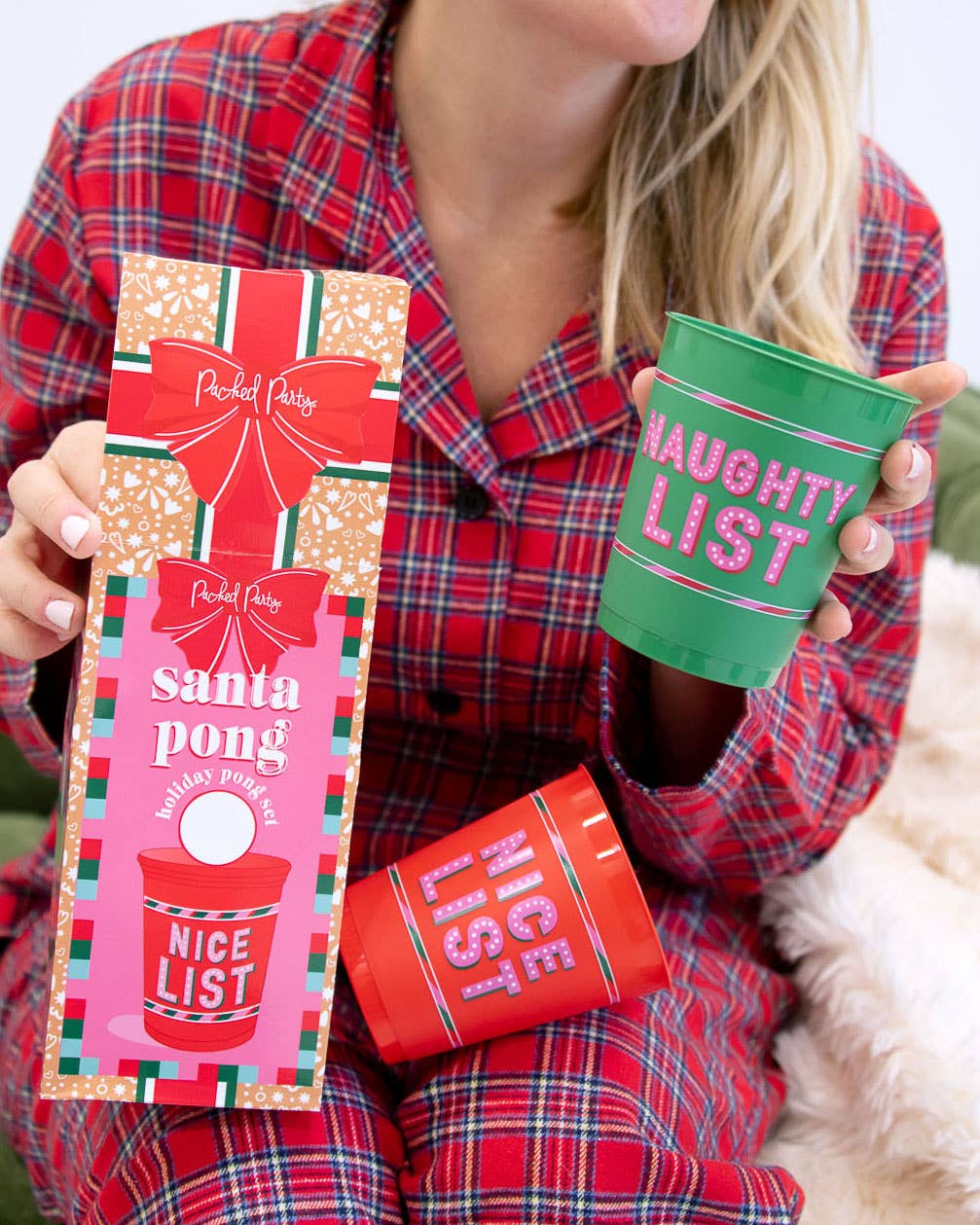 Naughty vs. Nice Holiday Party Pong Set