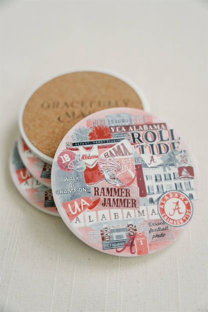 Ceramic University of Alabama Coaster Pack