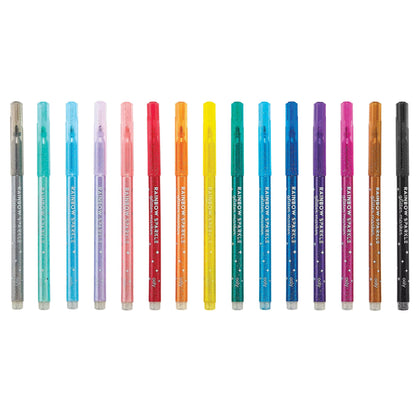 Rainbow Sparkle Glitter Markers - Set of 15