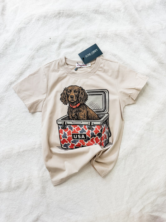 USA dog tee