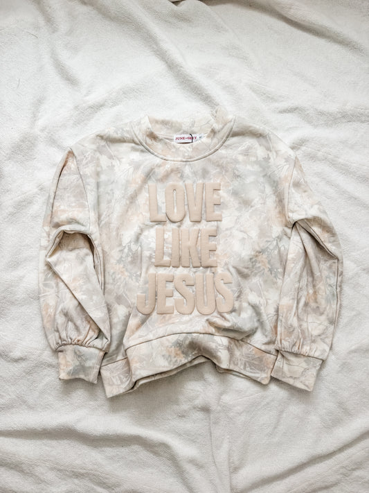 LOVE LIKE JESUS kid camo sweatshirt