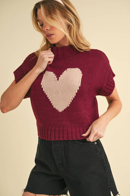 Heart Knitted Top