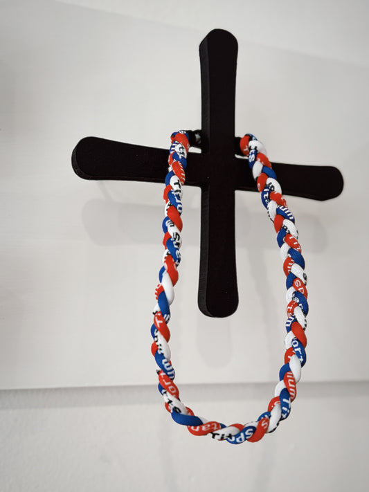Red/white/blue Baseball Necklace