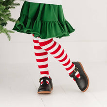 Load image into Gallery viewer, Peppermint Stripe Knit Tights