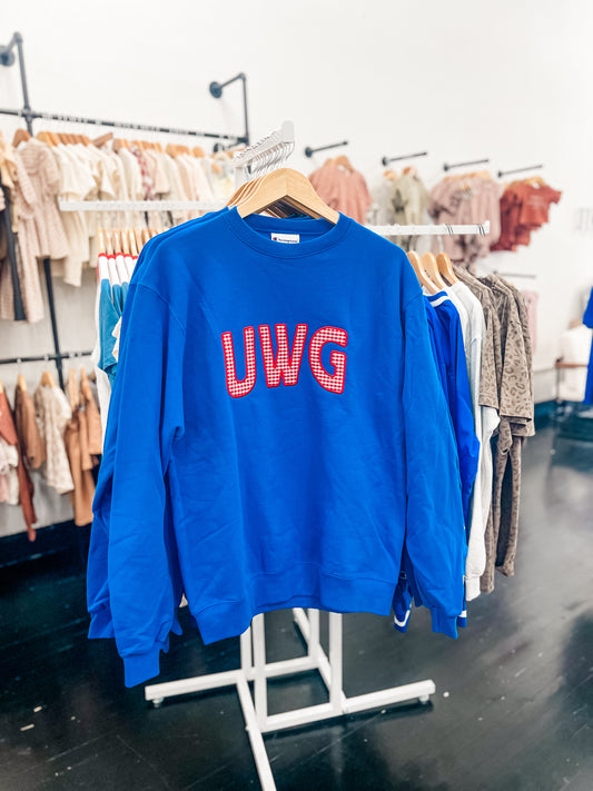 UWG Gingham Crewneck
