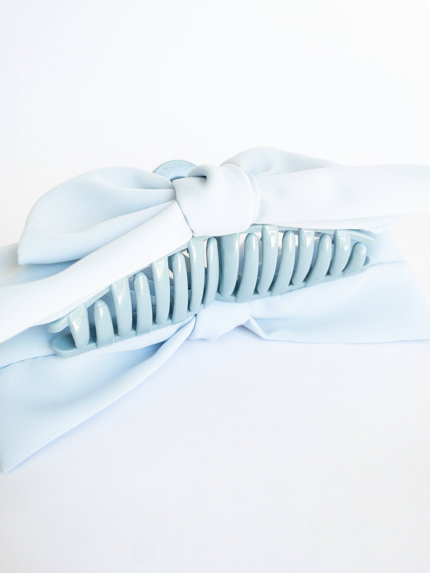 Mia Bow Hair Claw Clip in Sky