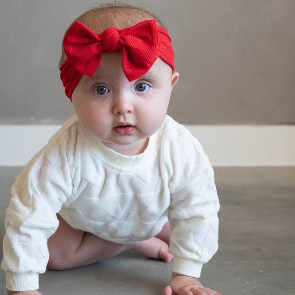 Crimson Red | Ribbed Bamboo Head Wrap