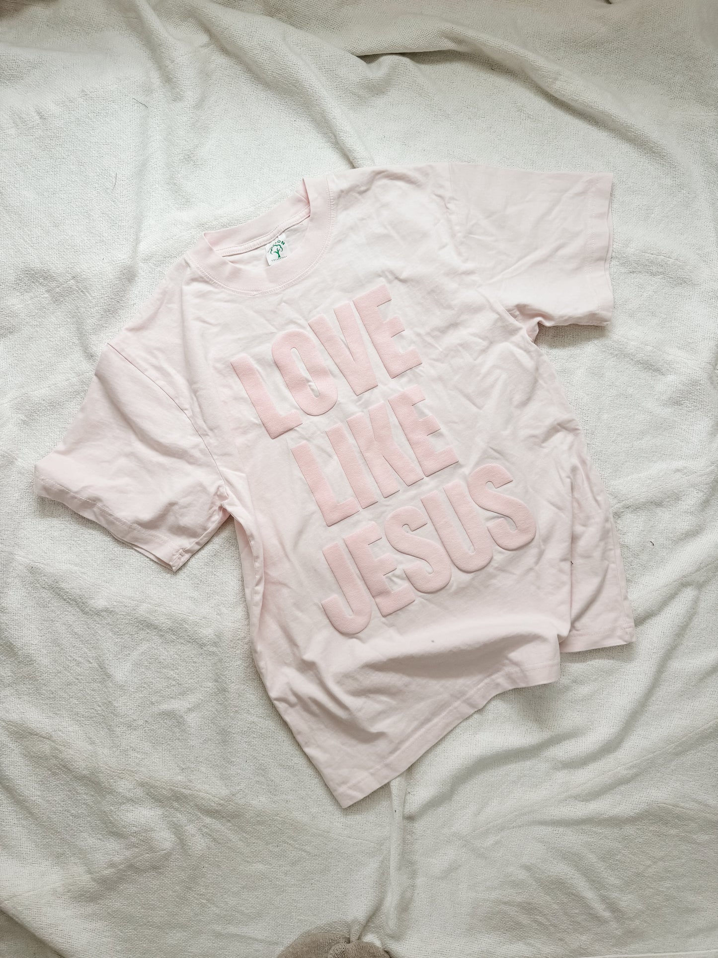 LOVE LIKE JESUS pink tee