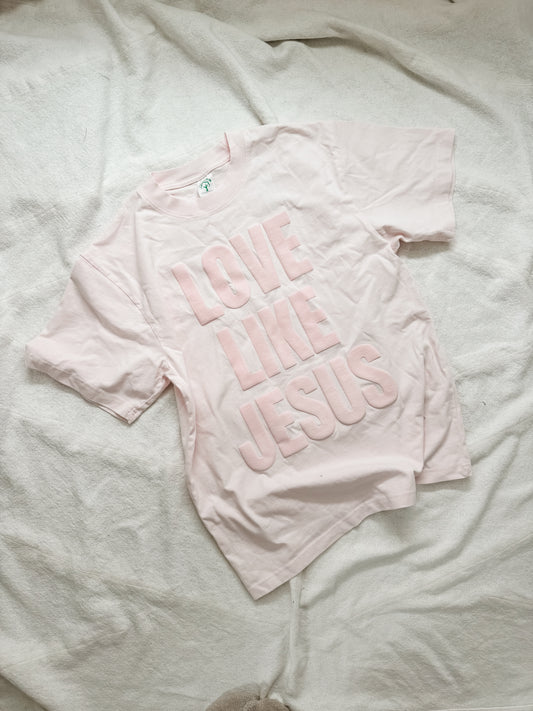 LOVE LIKE JESUS pink tee