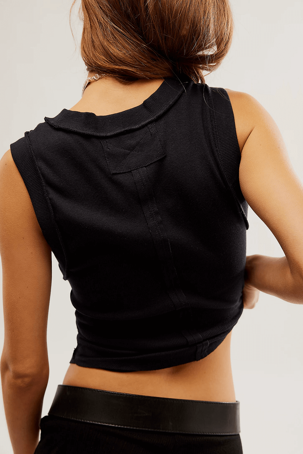Ladies Ribbed Sleeveless Tank Top