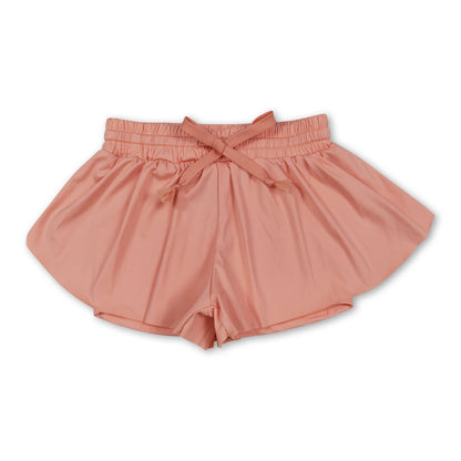 Blue kids girls activewear summer yoga shorts