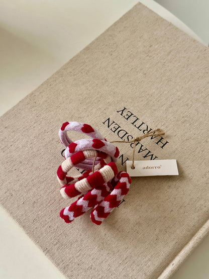 Valentine's Day Seamless Hair Ties (Set of 6)