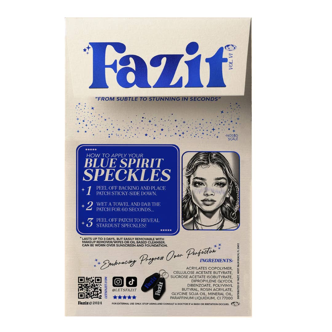Blue Spirit Speckles Makeup Patches - Team Spirit Collection: 6