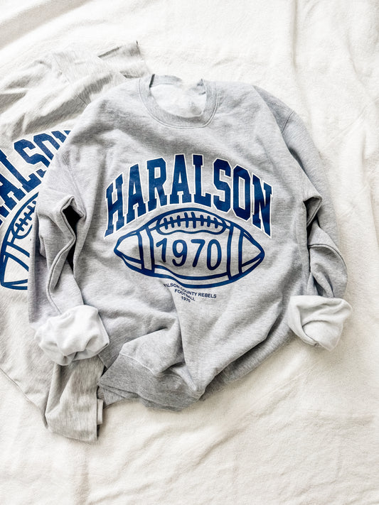 Haralson County Grey Football Sweatshirt