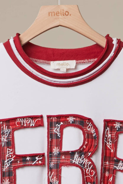 Holiday Merry Christmas Letter Sweatshirt