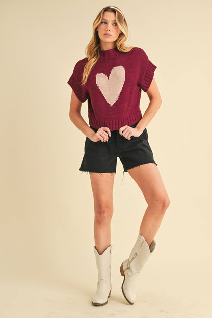 Heart Knitted Top
