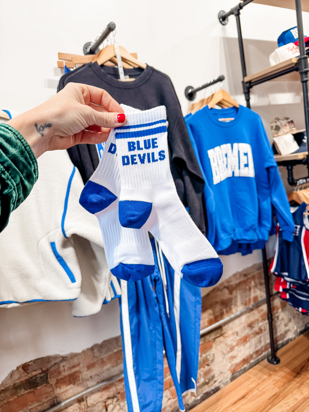 BLUE DEVILS socks – Juneandgrey