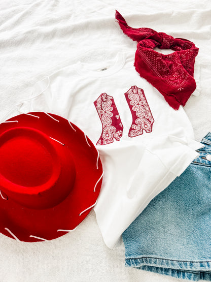 red boot tee