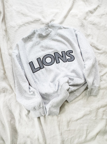 LIONS Gingham Mockneck