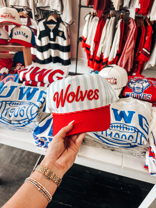 WOLVES Stripped Trucker Hat
