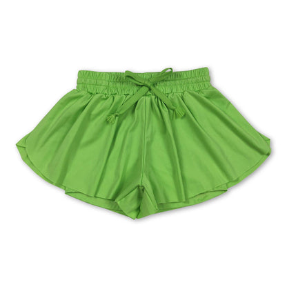Blue kids girls activewear summer yoga shorts