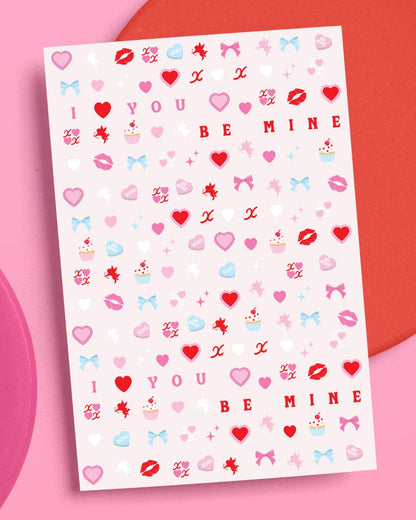 Valentine's Be Mine Nail Stickers | cupid, valentine, V-Day