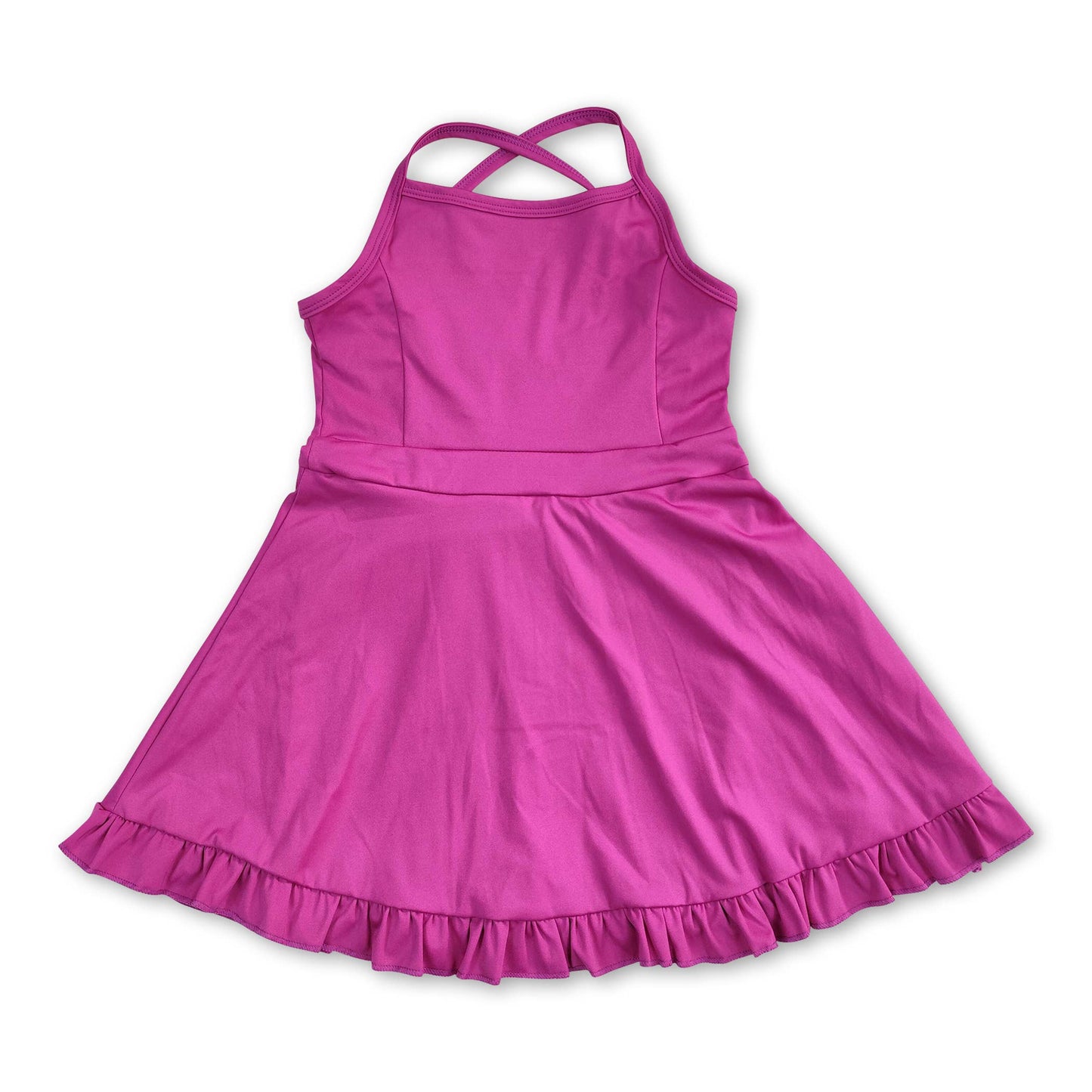 Blue straps ruffle baby girls summer active wear
