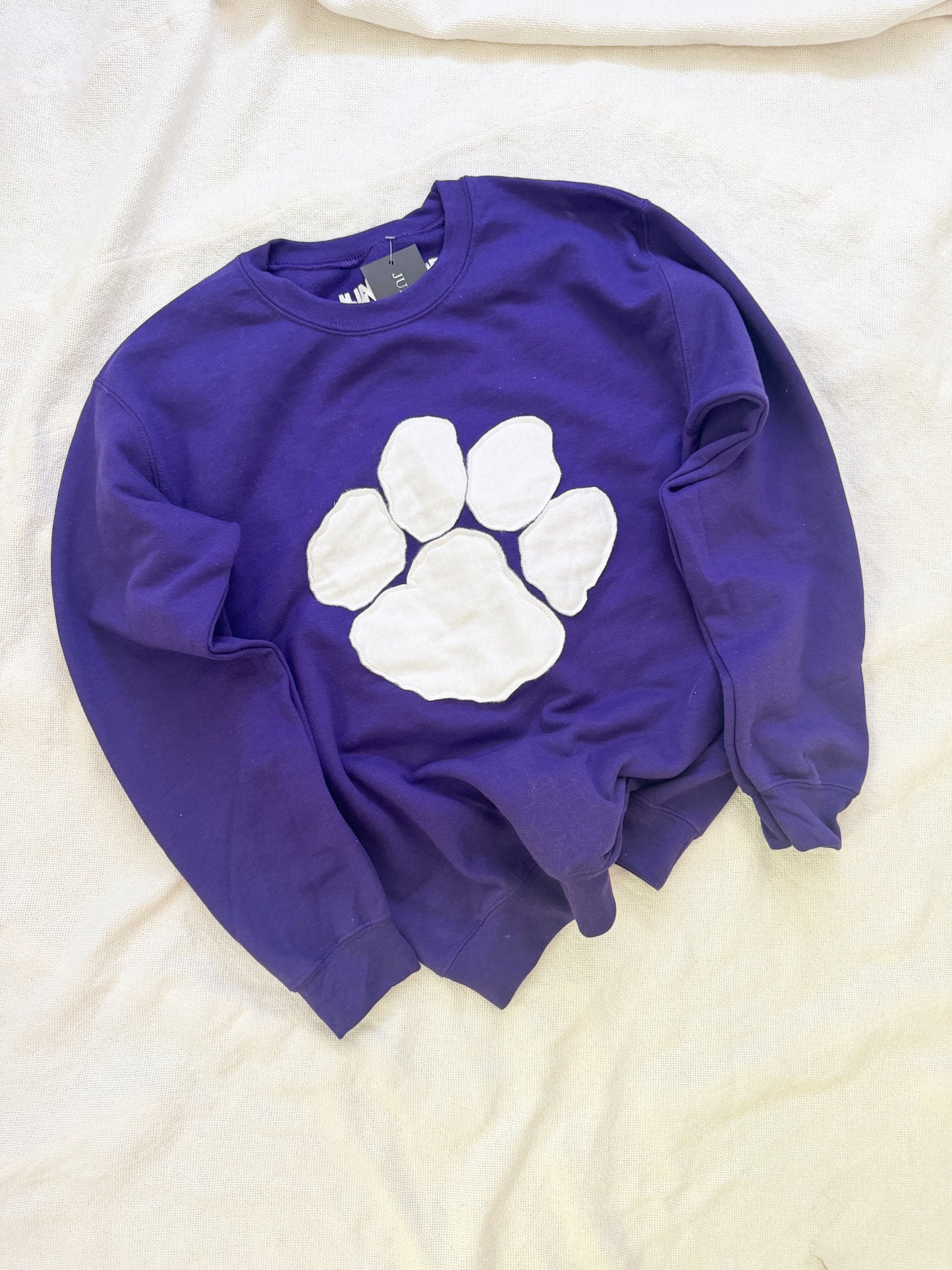 PAW purple raggy adult sweatshirt