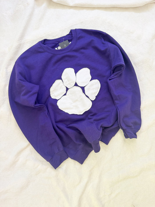 PAW purple raggy adult sweatshirt