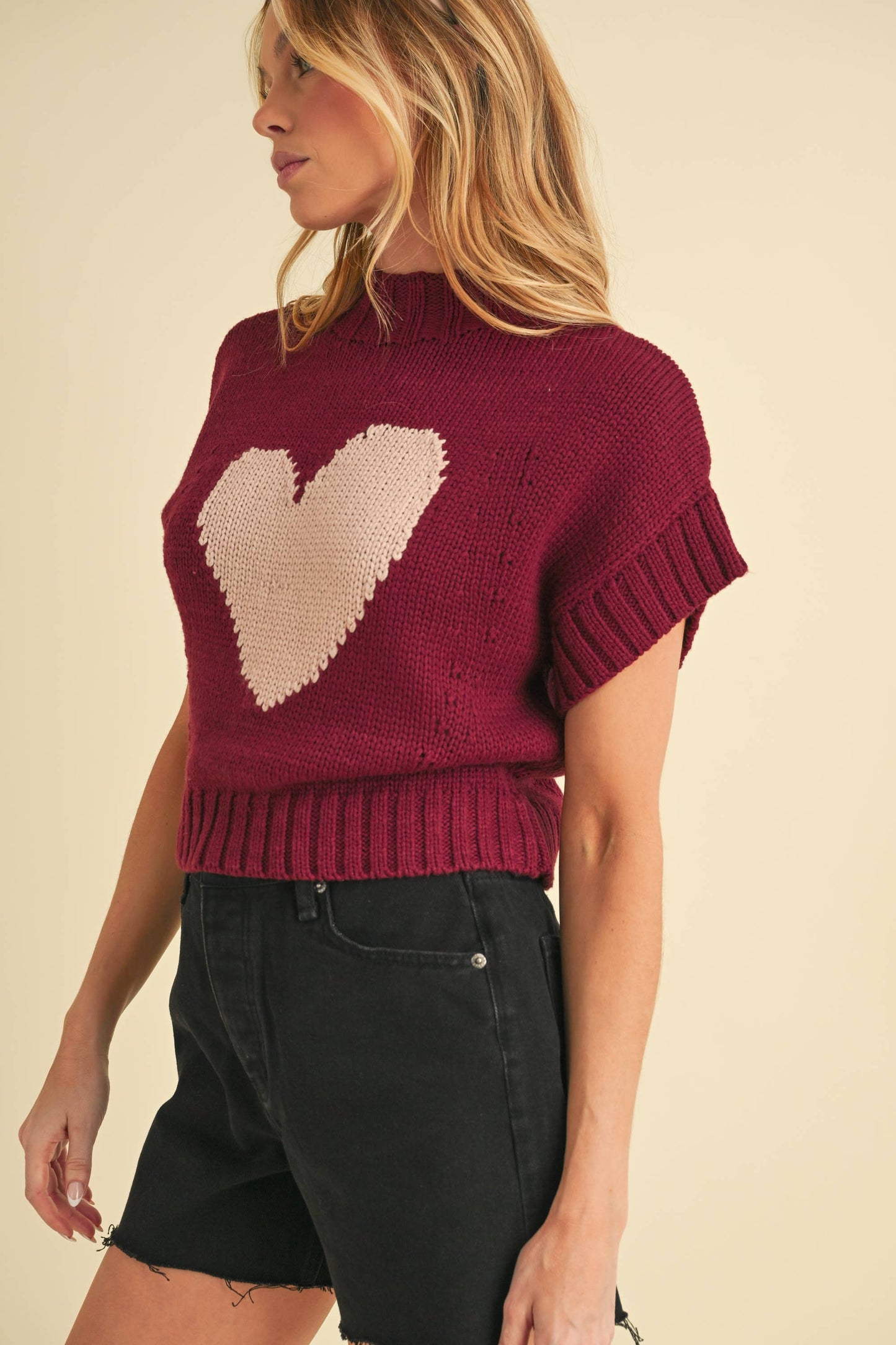 Heart Knitted Top
