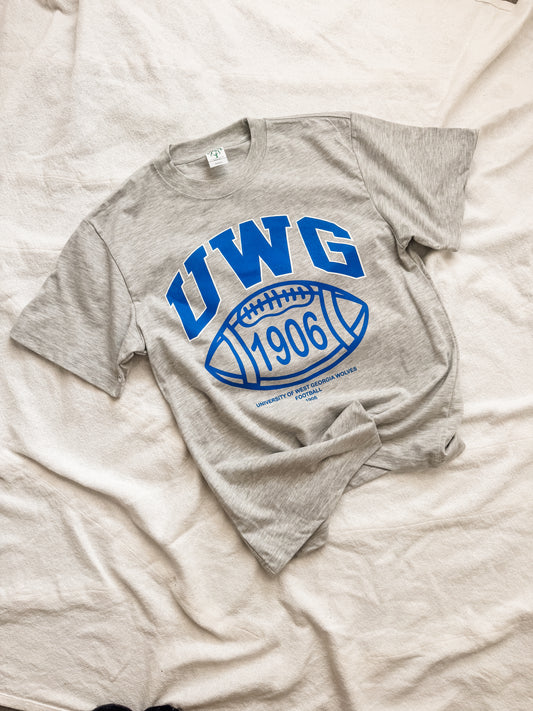 UWG Gray Football Tee