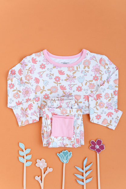 SPRING FLOWER pajamas two piece