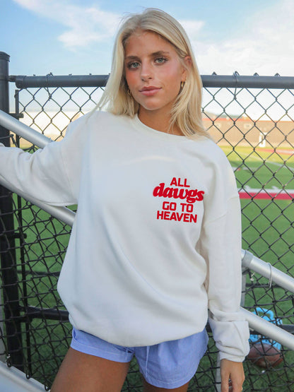 ALL DAWGS GO TO HEAVEN SWEATSHIRT (FRONT + BACK)