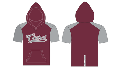 CENTRAL short sleeve athletic hoodie