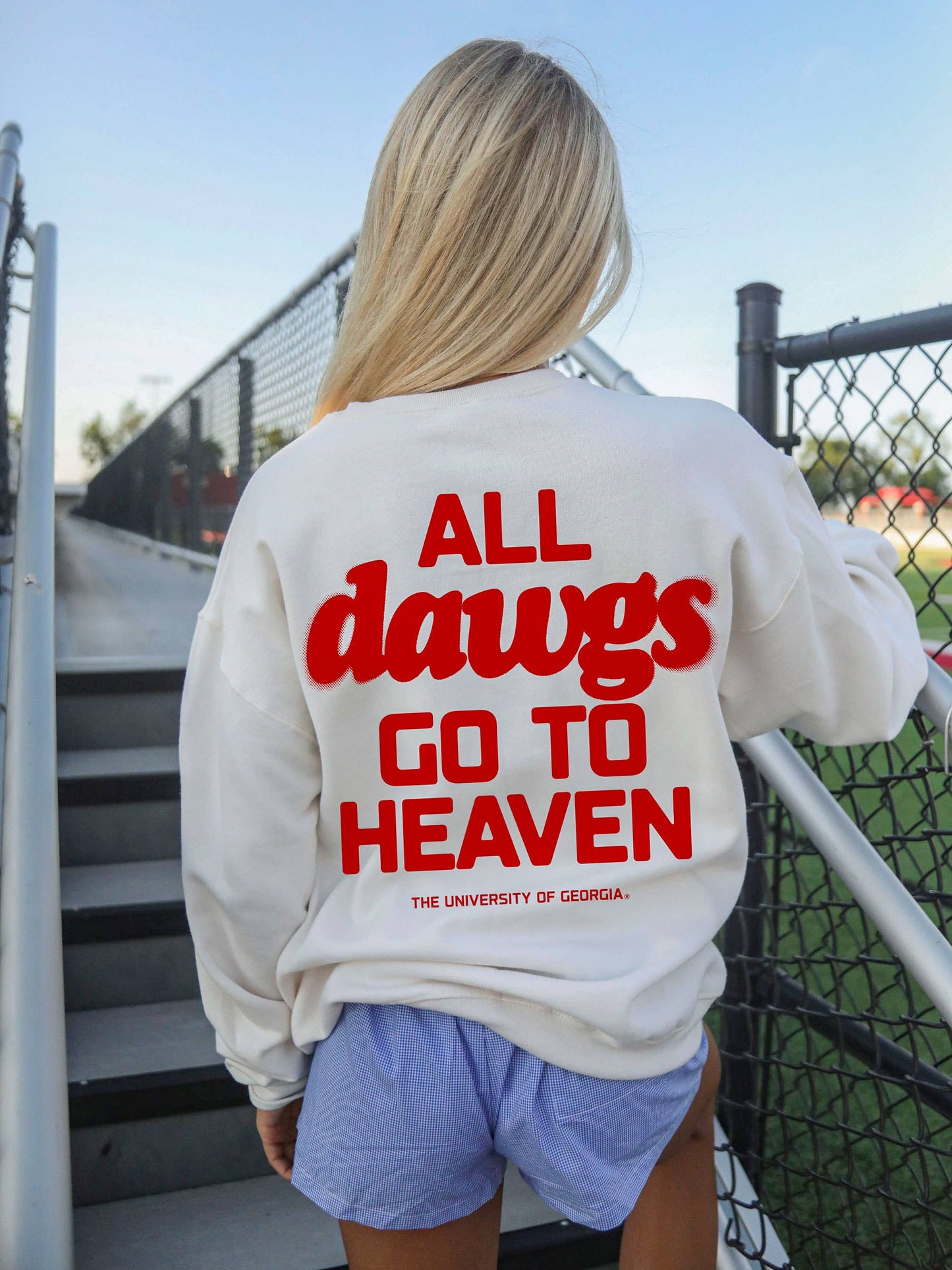 ALL DAWGS GO TO HEAVEN SWEATSHIRT (FRONT + BACK)