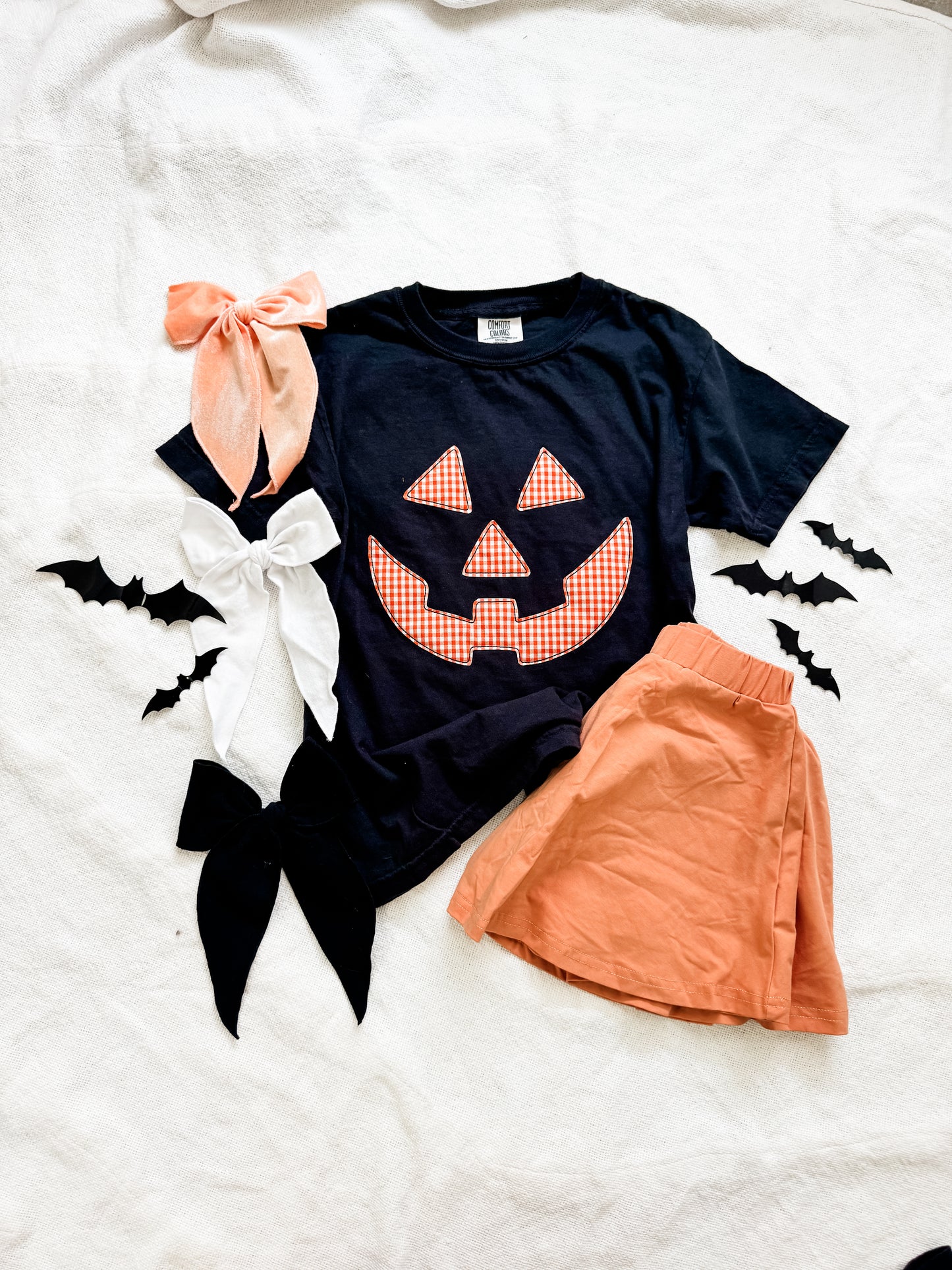 JACK-O-LANTERN gingham tee