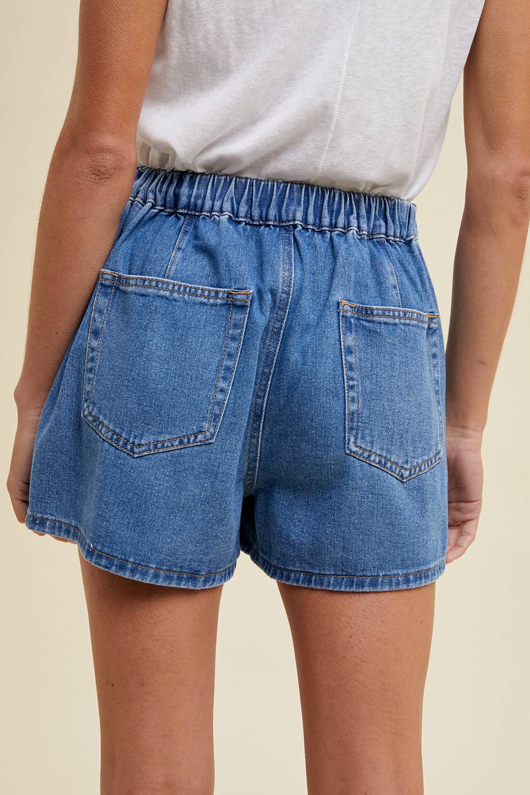 DENIM WRAP SKORTS