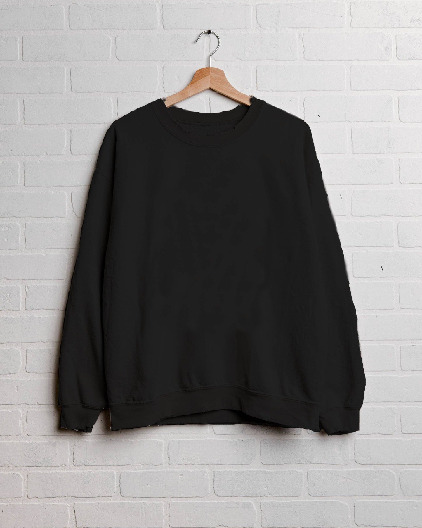 LivyLu Black Blank Thrifted Sweatshirt