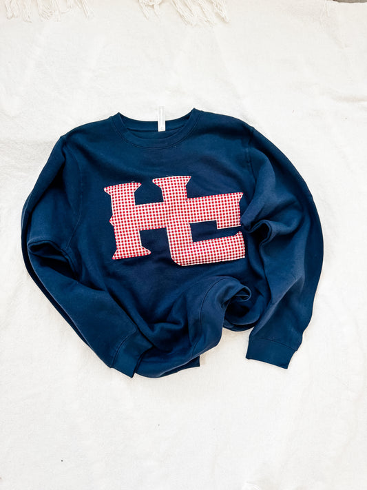 HC gingham sweatshirt