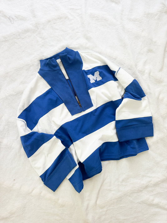 MODEL VARSITY STRIPE PULLOVER