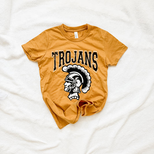 TROJAN gold kid tee