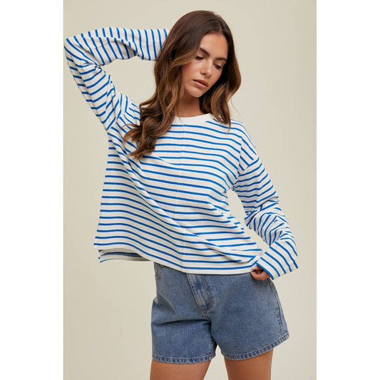 STRIPED BASIC KNIT TOP